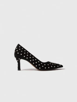 Pumps met strass en spitse neus