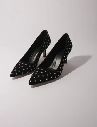 Pumps met strass en spitse neus