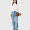 Rechte jeans met kettingen