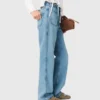 Rechte jeans met kettingen