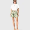 Rok met ruches en print
