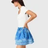 Rok met ruches en print