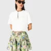 Rok met ruches en print