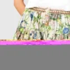 Rok met ruches en print