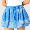 Rok met ruches en print