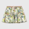 Rok met ruches en print