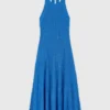 Rugloze maxi-jurk van guipure