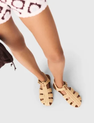 Sandalen met platte bandjes