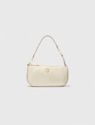 Sarah-clutch van metallic leer