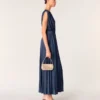 Sarah-clutch van metallic leer