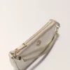 Sarah-clutch van metallic leer