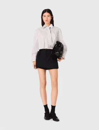 Shirt met strasssteentjes en afneembare stropdas