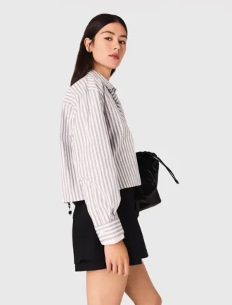 Shirt met strasssteentjes en afneembare stropdas
