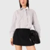 Shirt met strasssteentjes en afneembare stropdas