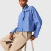Shirt met strasssteentjes en afneembare stropdas