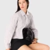 Shirt met strasssteentjes en afneembare stropdas