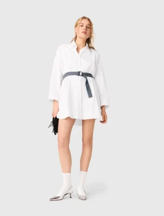 Shirtjurk met contrasterende riem