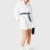 Shirtjurk met contrasterende riem