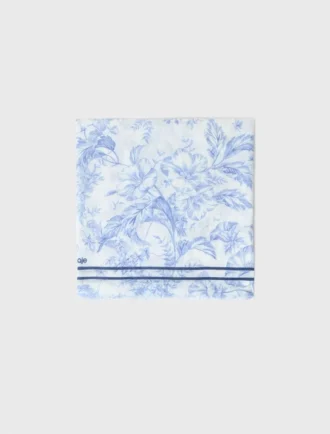 Sjaal van wolmix met bloemenprint