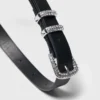 Smalle riem met diamantgesp