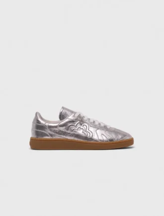 Sneakers van metallic leer