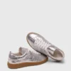 Sneakers van metallic leer