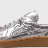 Sneakers van metallic leer