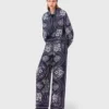 Soepelvallende broek met bandana-print