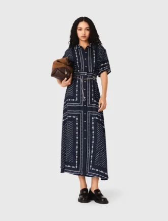 Soepelvallende maxi-jurk met patroon