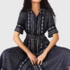 Soepelvallende maxi-jurk met patroon