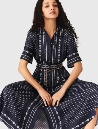 Soepelvallende maxi-jurk met patroon