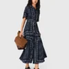Soepelvallende maxi-jurk met patroon