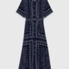 Soepelvallende maxi-jurk met patroon