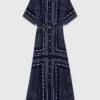 Soepelvallende maxi-jurk met patroon