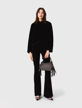 Stretch velours broek