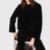 Stretch velours broek