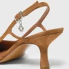 Suède pumps met metallic neus