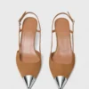 Suède pumps met metallic neus