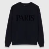 Sweatshirt met Paris-logo in reliëf
