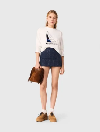 T-shirt met bootprint