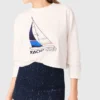 T-shirt met bootprint
