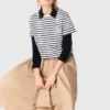 T-shirt met gestreepte strassbloem