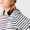 T-shirt met gestreepte strassbloem