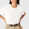 T-shirt met klein geborduurd logo
