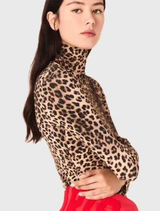 T-shirt met luipaardprint