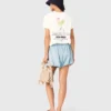 T-shirt met zomerse print
