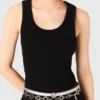 Tanktop van ribgebreid