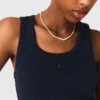 Tanktop van ribgebreid