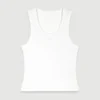 Tanktop van ribgebreid