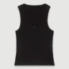 Tanktop van ribgebreid